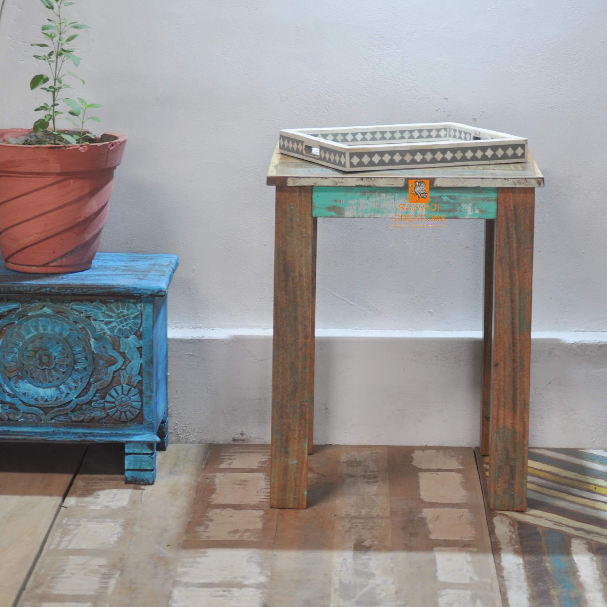 Mesa de centro rústica muebles de sala de estar de madera de | Etsy