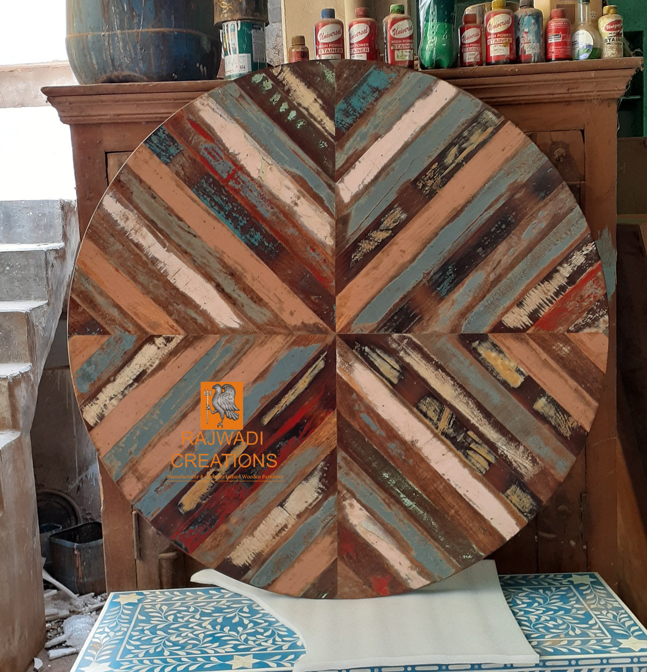 Multi wood table top deals