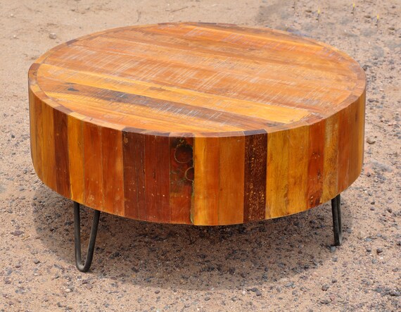 Rustic Solid Reclaimed Wood 30 Round Coffee Table Rustic Solid Reclaimed Wood 30 Round, Rustic Round Solid Wood Coffee Table