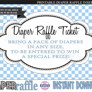 Baby Shower Game Printables Instant Download Diaper Raffle - Etsy