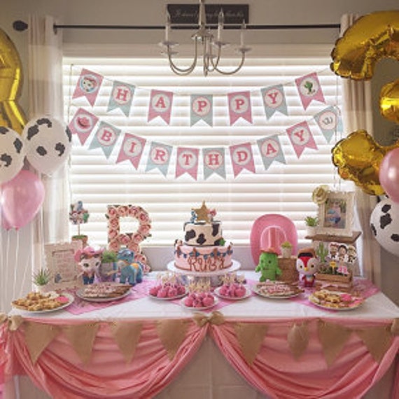 Sale Instant Download Sheriff Callie Happy Birthday Banner Etsy
