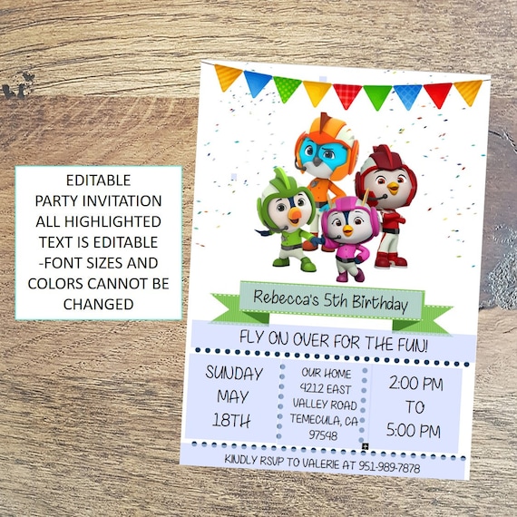 Top Wing Birds 12 Rings-Party Favors Kids Cupcake Loot Birthday Kids