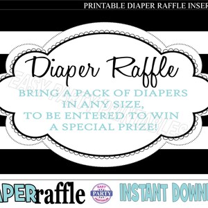 Baby Shower Game Printables Instant Download Diaper Raffle - Etsy