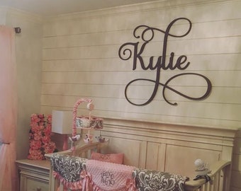 Baby Room Large Name Cutout - Wood Name Sign - Custom Name Sign - Personalized Wood Name Sign | Wooden Name Children's Name sign Willow