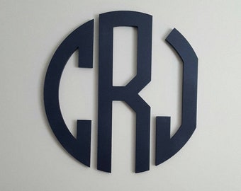 Wooden Monogram Wall Hanging Unpainted Initials Photo Prop Graduation Gift Wedding Nursery Bedroom Baby Dorm Decor