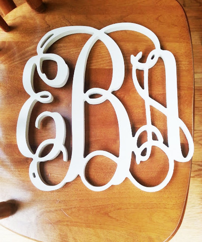 Home Decor Large Wooden Monogram Monogram Wall Art Single Etsy