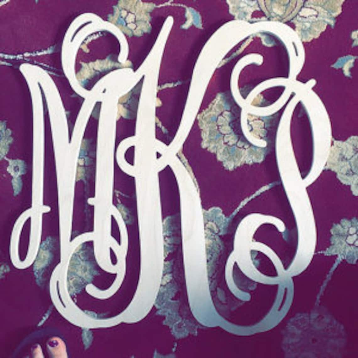 Painted XL Size Wooden Monogram Wood Monogram Wall Decor Etsy