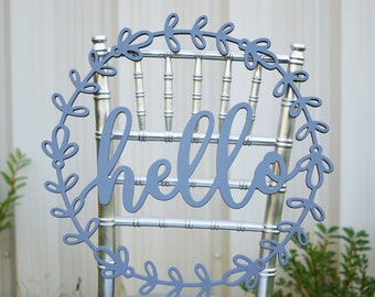 Wood Hello Sign for Wall Decor Entryway Decor | Family Room and Living Room Farmhouse Decor