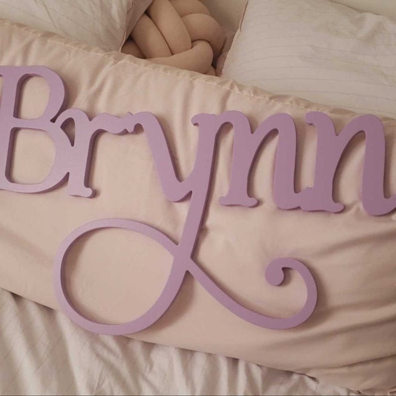 Baby wooden name sign 12 to 40 wide over crib sign nursery sign instant preview family name sign nursery decor nursery letters