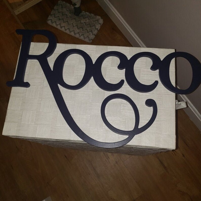 Baby wooden name sign 12 to 40 wide over crib sign nursery sign instant preview family name sign nursery decor nursery letters