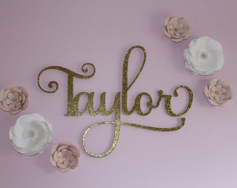 Wood Name Sign | Custom Name Sign | Handwritten Modern Font | Personalized Wood Name Sign | Wooden Name Children's Name sign Taylor