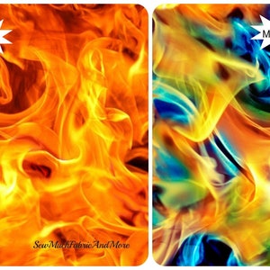 Open Air Smoke fabric-by the 1/2 yard and yard-2 selections-fire & multi-color-cotton-QT fabrics