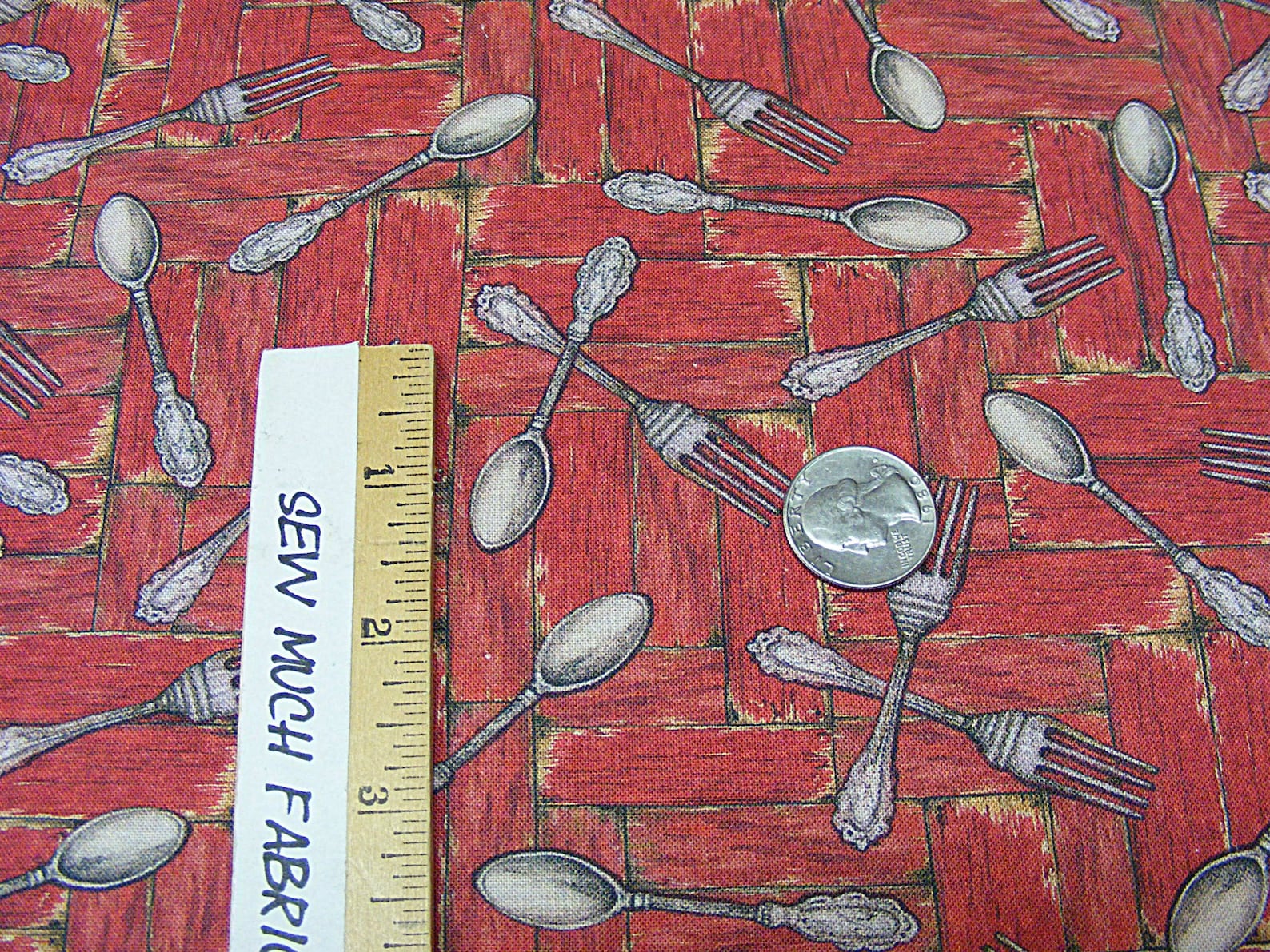 Forks & Spoons Fabricby the Yard or 1/2 Yd2 Etsy