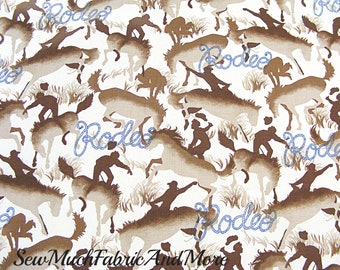 Rodeo Western Fabric~by the yard or 1/2 yd-Cowboys~Cotton~Michael Miller