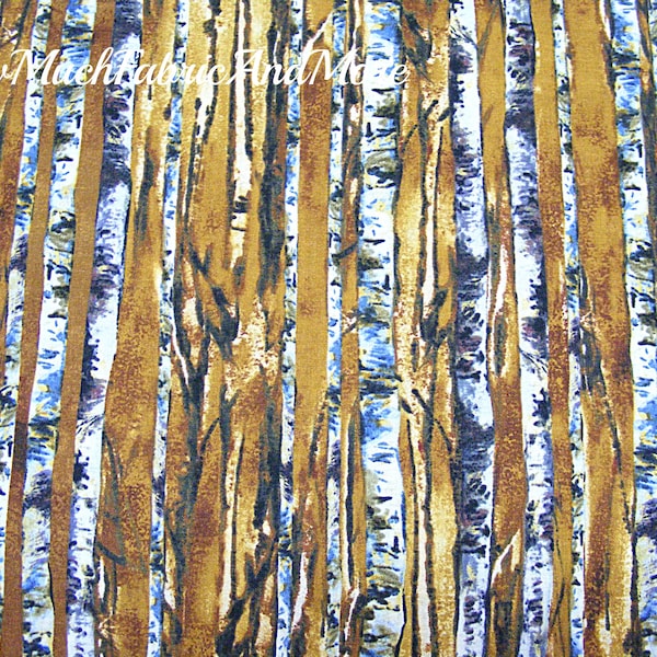 Birch Trees Fabric~Timeless Treasures~by the 1/2 yard or yard~Cabin Collection-cotton