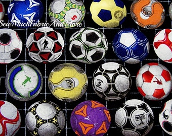 Sports Collection Soccer Balls fabric-by the 1/2 yard and yard-cotton-Elizabeth's Studio