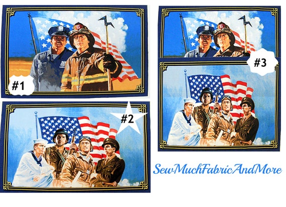 1 Windham /"American Heroes/" Fabric Panel 23/" x 44/"