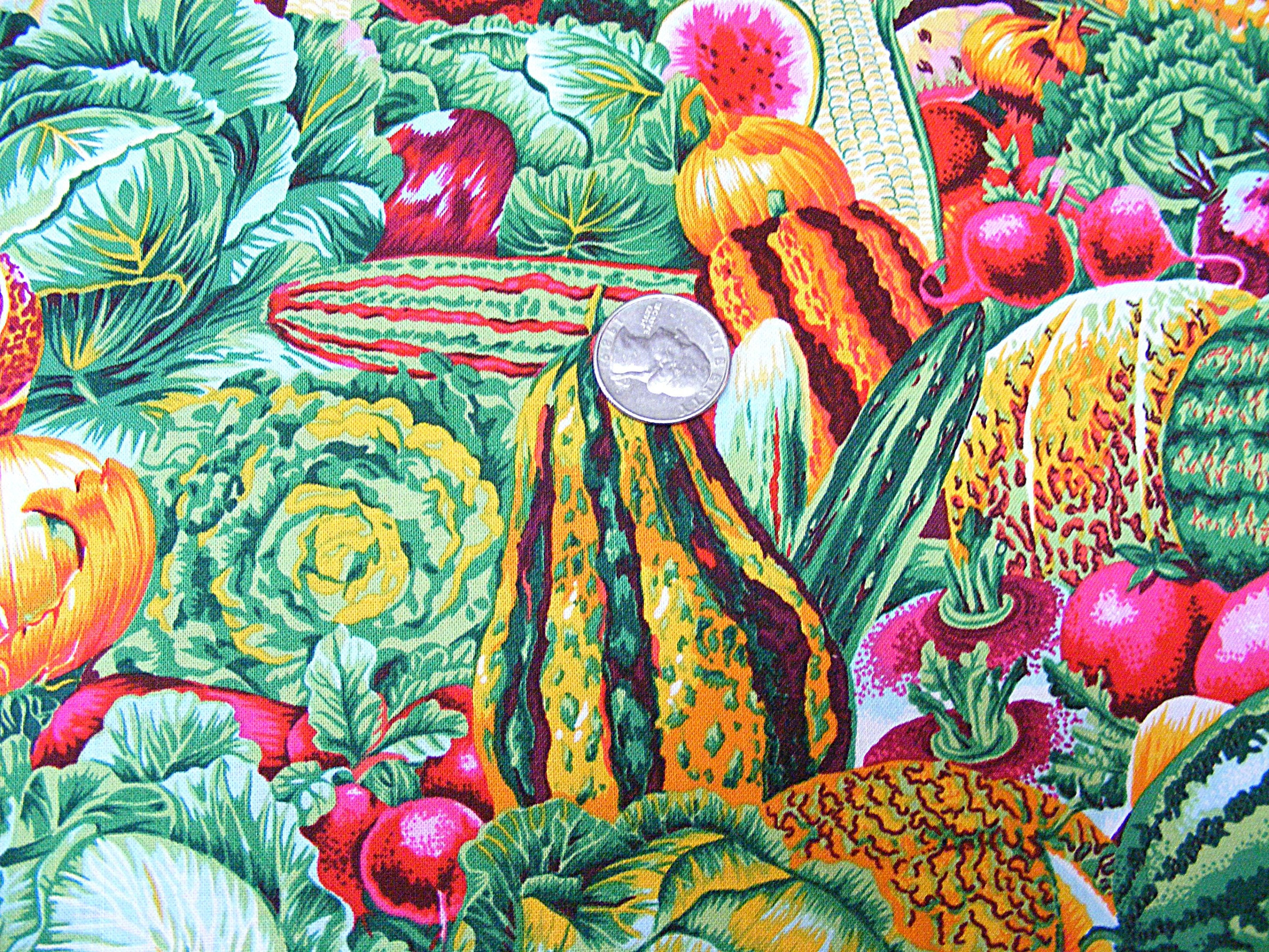 Vegetable Garden FabricCollage of Vegetables2 colorsHarvest Etsy
