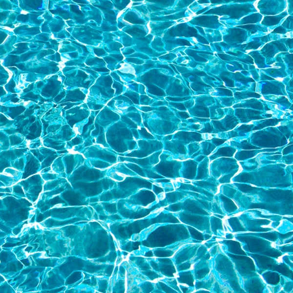 Open Air Pool Water-Teal-By the 1/2 yard and yard- Cotton-QT fabrics