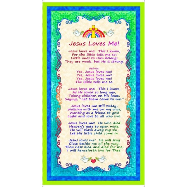 Jesus Cotton Fabric Panels Etsy