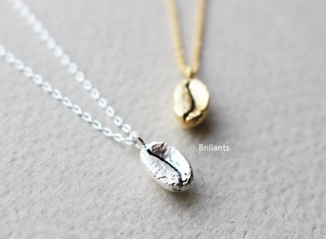 Coffee Bean Pendant Necklace, Coffee Necklace, Bridesmaid Jewelry, Gift