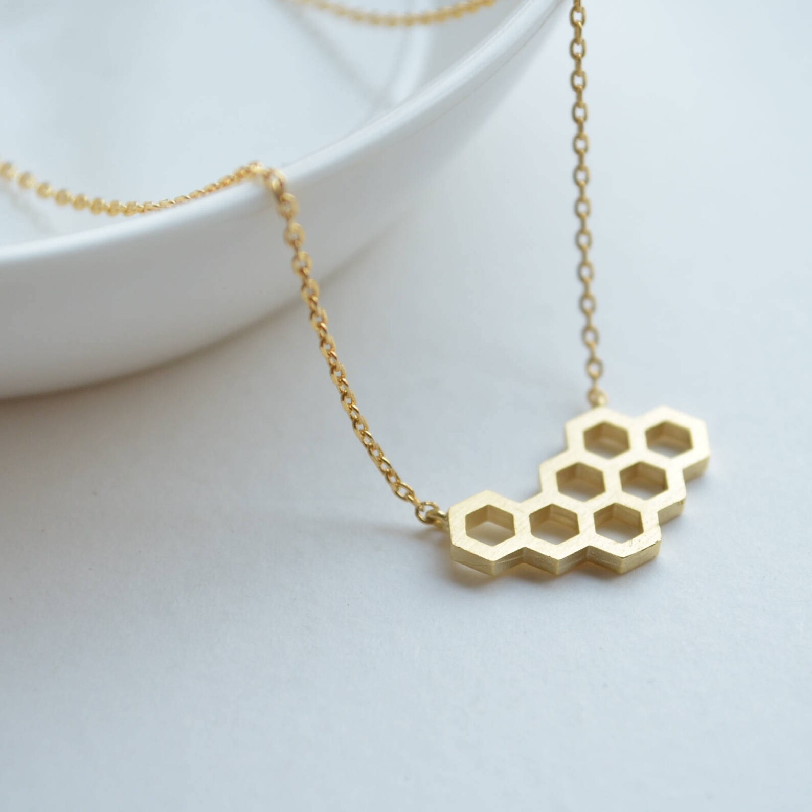 pendant necklace Bee hive necklace Bridesmaid Etsy