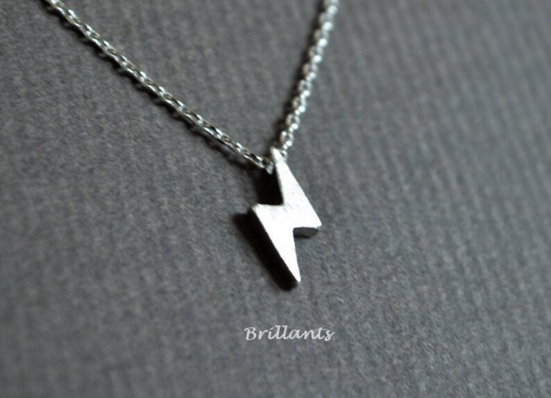 tiny Everyday necklace The flash gift Bridesmaid jewelry minimal Wedding necklace Thunder necklace Tiny Lightning necklace