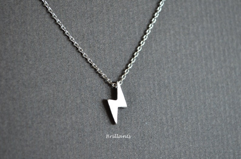 tiny Everyday necklace The flash gift Bridesmaid jewelry minimal Wedding necklace Thunder necklace Tiny Lightning necklace