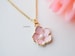 Cherry blossom necklace, Sakura necklace, pink flower, Wedding necklace, Bridesmaid necklace, Pearl necklace, gift for her, Flower girl gift 