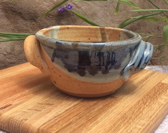 Bread Baker, Ayers Pottery, Loaf Pan, Christmas Gift, Bread Bowl, Blue Splash