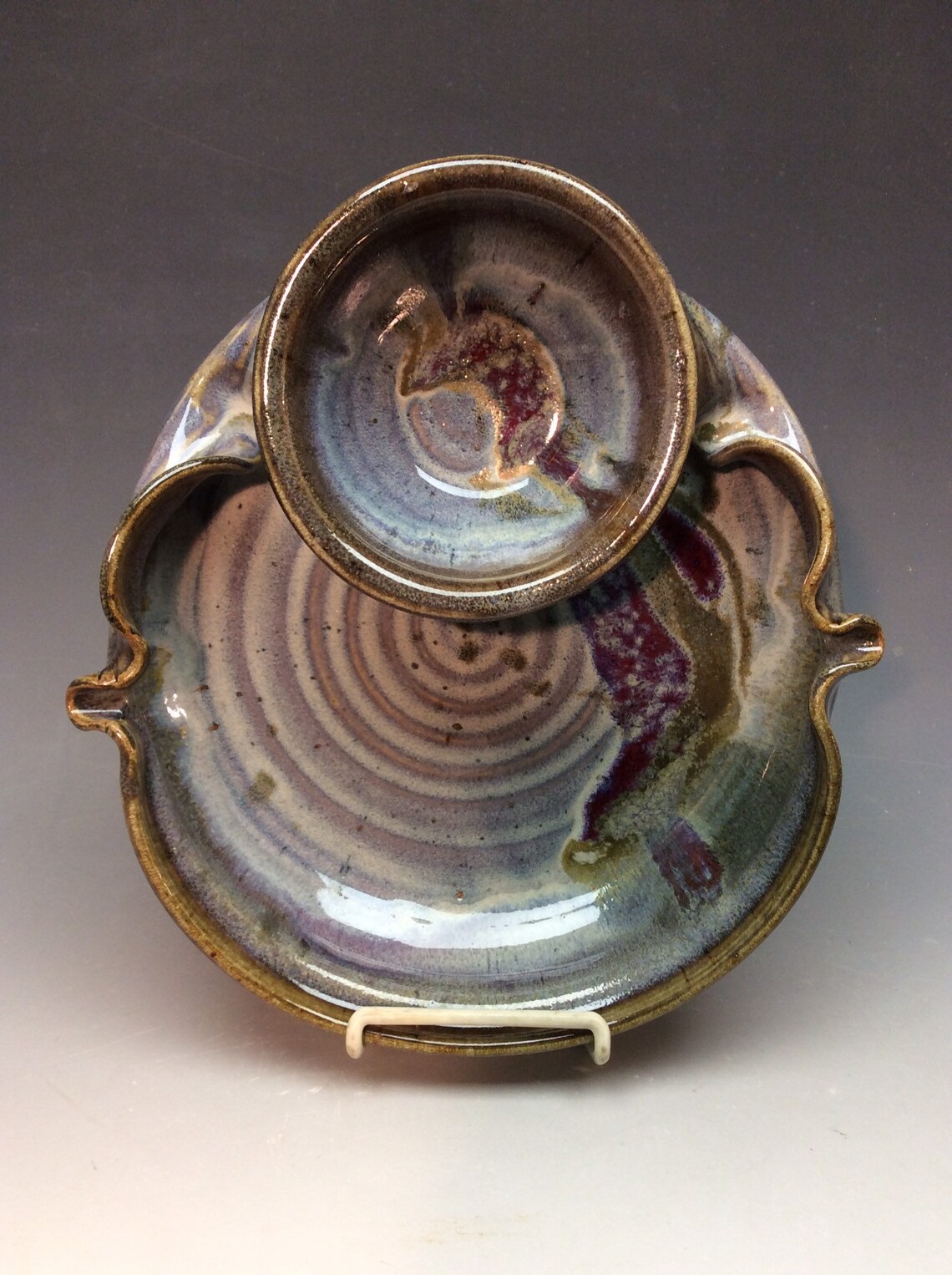 Stoneware Chip Dip Pottery Chip and Dip Ayers Pottery Fuji Etsy