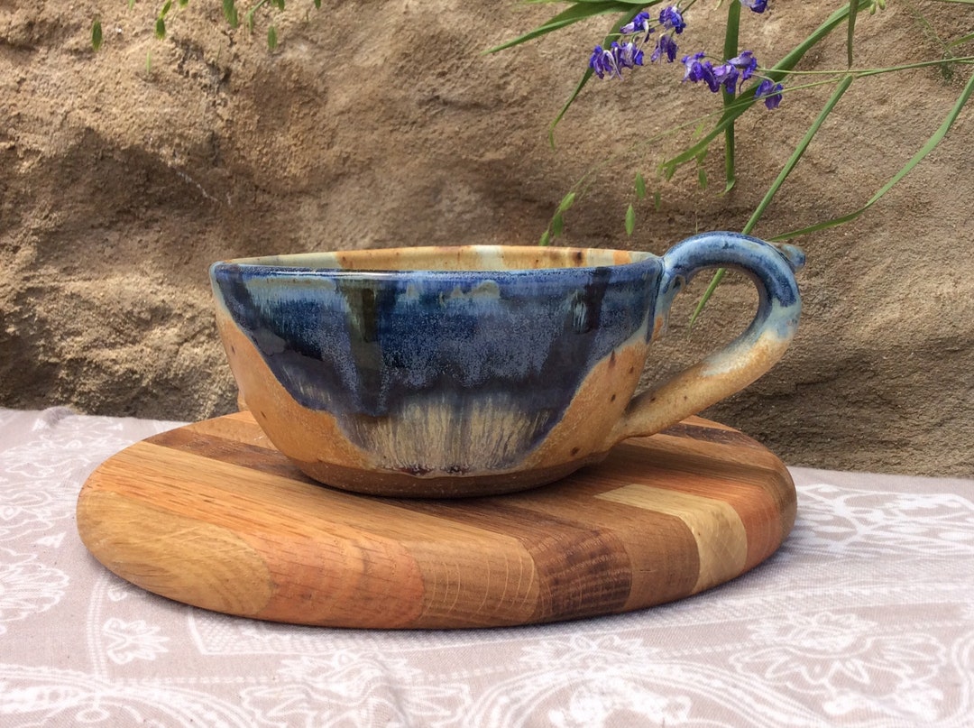 1 Soup Bowl, Blue Bowl, Blue Mug, Soup Mug, Soup Bowl, Ayers Pottery