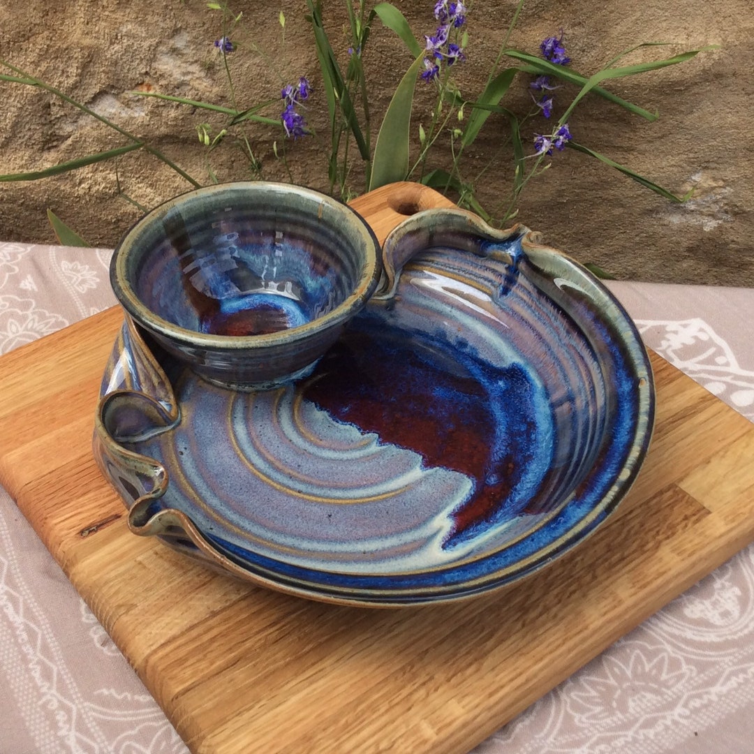 Stoneware Chip Dip Pottery Chip and Dip Ayers Pottery Etsy