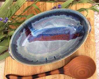 Oval Bowl Sonoma Sunset, Pottery Bowl, baking dish, Casserole Dish, Christmas Gift