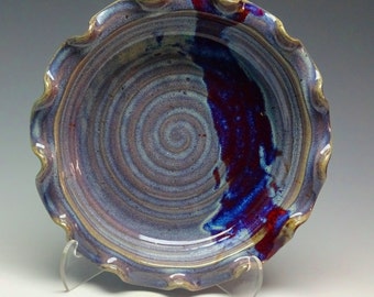 Pottery Pie Plate Purple, 9" Pie Plate, Pie Plate, Pie dish, Ayers Pottery, Pie Baker, Deep Dish Pie Plate