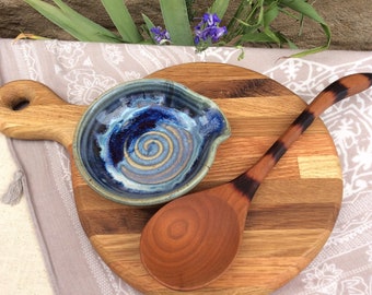 Sonoma Sunset Spoon Rest,pottery spoonrest