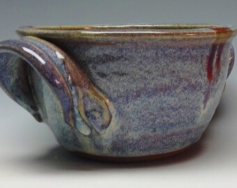 Bread Baker, Ayers Pottery, Loaf Pan, 1 lb Bread, Bread Bowl, Dusty Purple
