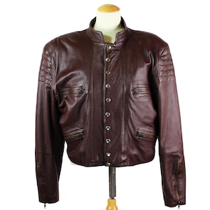 Giacca in pelle vintage Gulins Special For You degli anni &#39;80, bellissima, di alta qualità, autentica, versatile, stile James Dean, unisex, per adulti, taglia grande