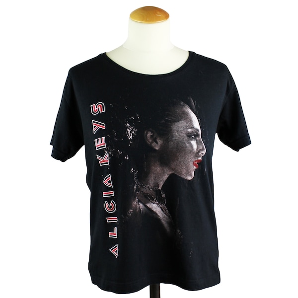 Vintage Y2K Alicia Keys As I Am Legendary Album Tour Official Concert Merchandise T-Shirt American R&B Soul Pop Music Women Adult Size Large