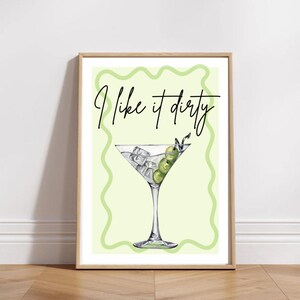 Affordable Digital Art || Dirty Martini || Cocktail Art || Gifts for Her || Gift for Him || Martini || Art || Fun Art || Print || Cheeky ||