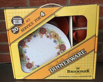 New in box- Brookpark "Promenade" Melamine/Melmac Dinnerware Set