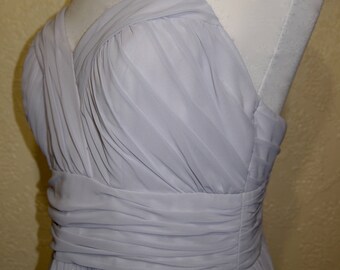 Rhinestone Straps size 14 ALFRED ANGELO SILVER gown excellent like new