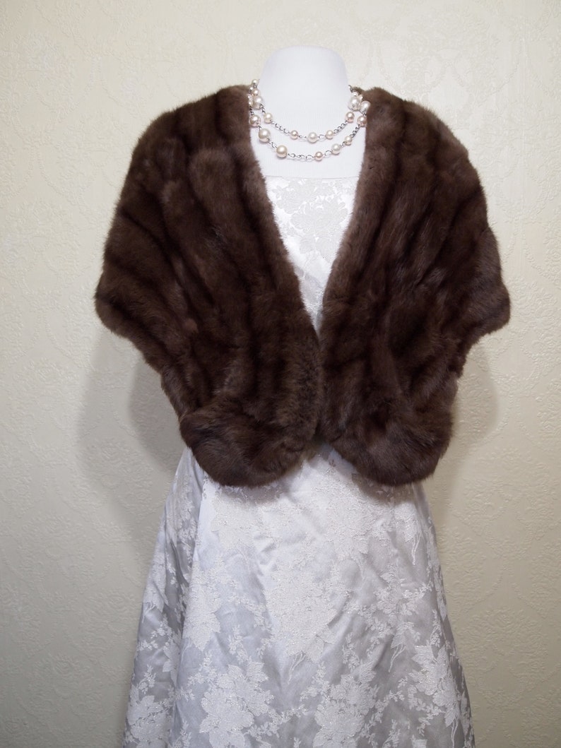 m38 size 8-10 Russian Fur Stole sable color russian squirrel fur