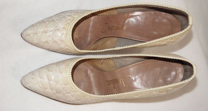 croc leather heels