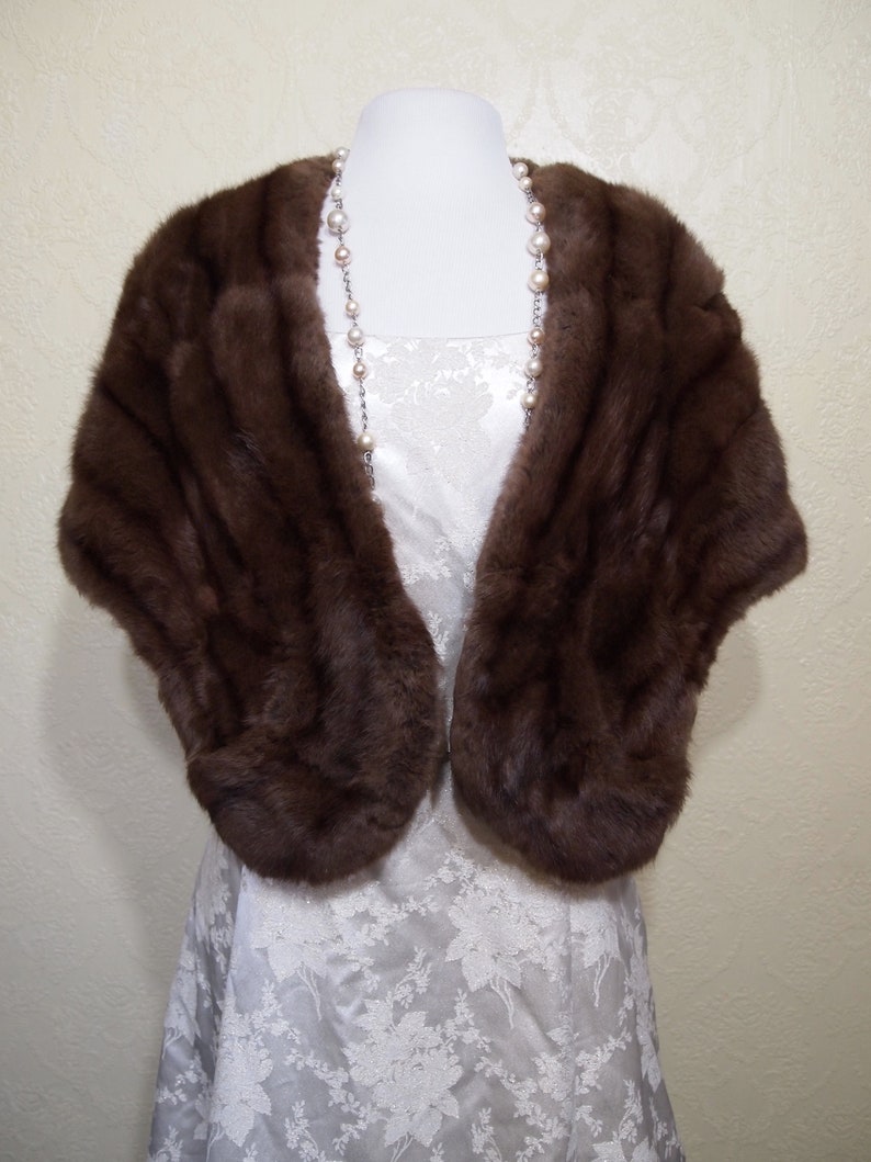 m38 size 8-10 Russian Fur Stole sable color russian squirrel fur
