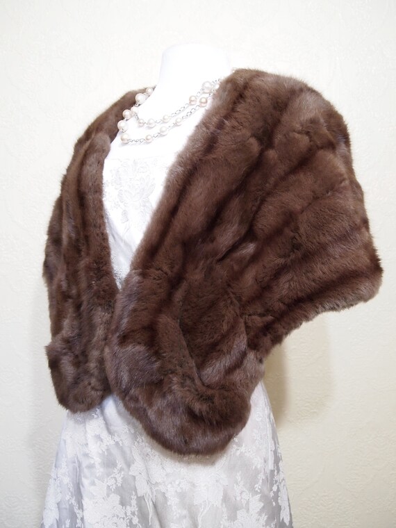 m38 size 8-10 Russian Fur Stole sable color russian squirrel fur