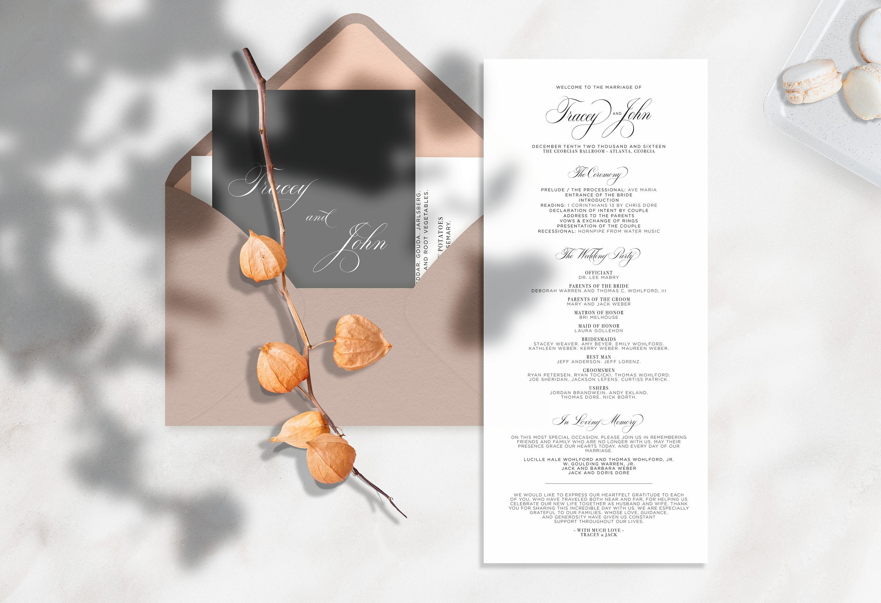 Calligraphy Script Wedding Ceremony Programs Modern Wedding Etsy Calligraphy Script Wedding Ceremony Programs Modern Wedding Etsy