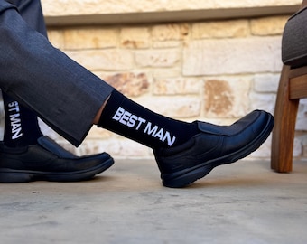 Personalized Groomsmen Socks: Wedding Party Gift Set