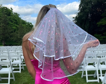 Bachelorette veil, Engagement party decorations, Nashville bachelorette, Bachelorette party favors, bachelorette decorations
