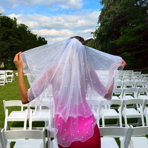 Pearl Veil Bachelorette Party Veil Future Mrs. Wedding Veil